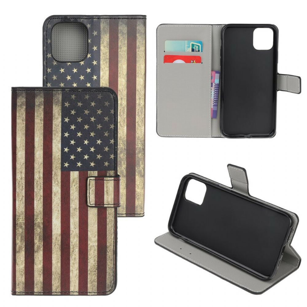 Flip Case Für iPhone 12 Mini Us-flagge