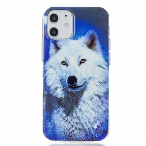 Handyhülle Für iPhone 12 Mini Fluoreszierende Wolf-serie