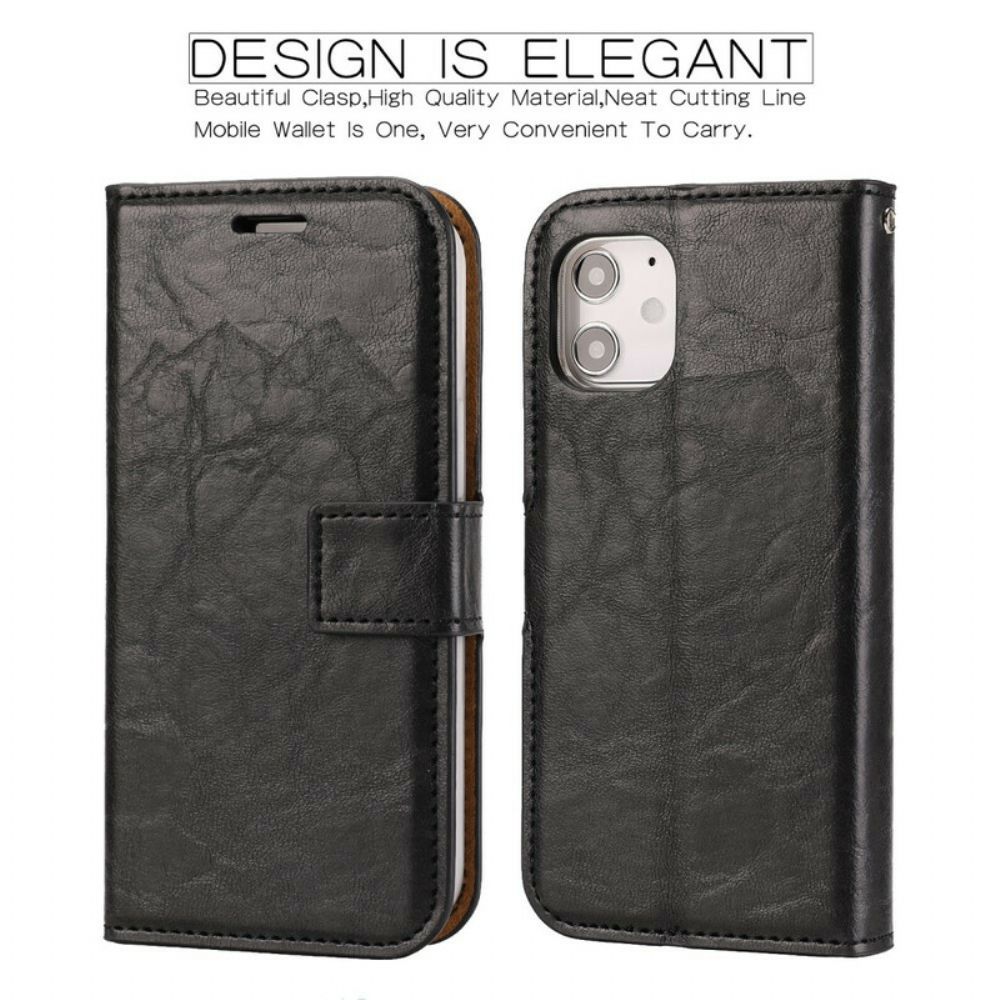 Handyhülle Lederhüllen Für iPhone 12 Mini Abnehmbarer Stil Aus Distressed-leder