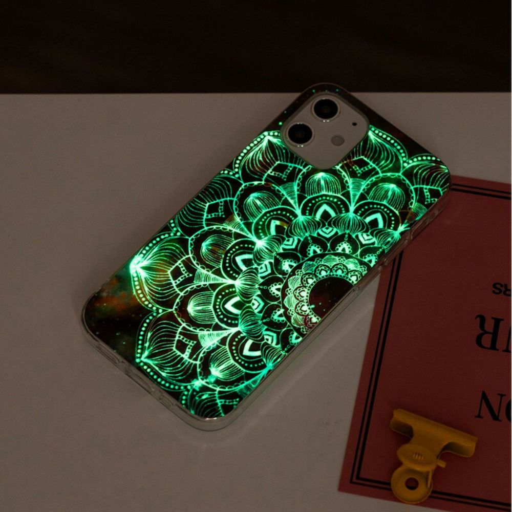 Hülle Für iPhone 12 Mini Fluoreszierende Blumenserie