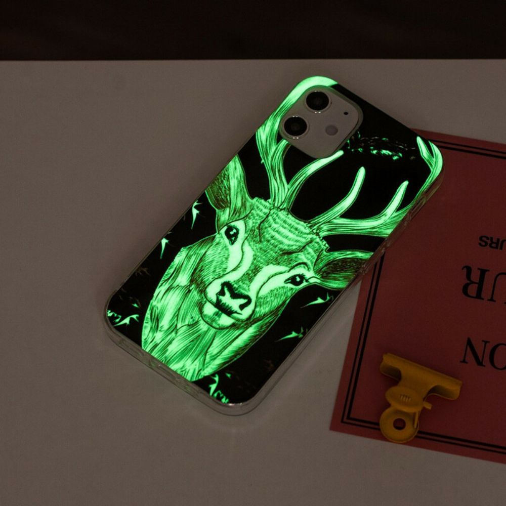 Hülle Für iPhone 12 Mini Fluoreszierender Majestätischer Hirsch