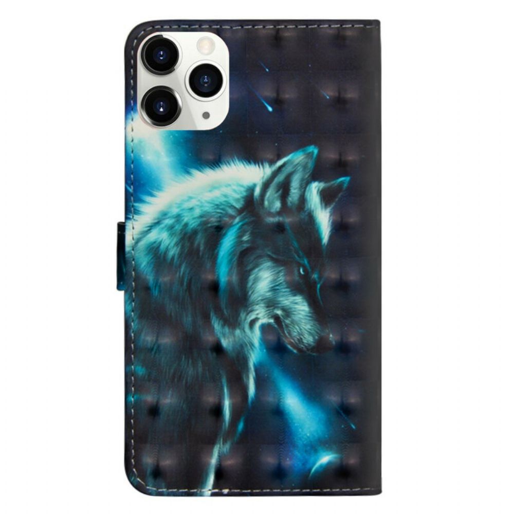 Lederhüllen Für iPhone 12 Mini Majestätischer Wolf