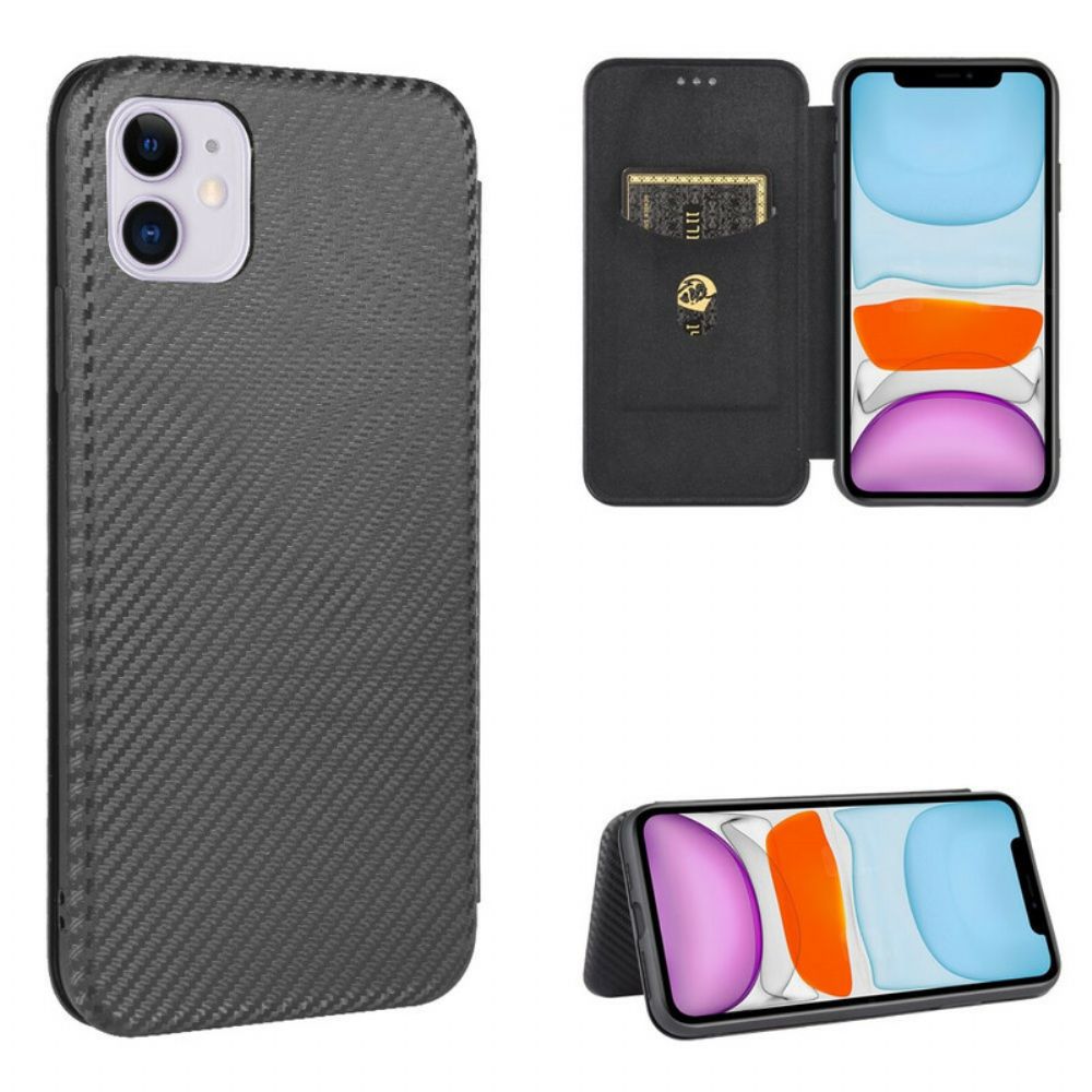 Schutzhülle Für iPhone 12 Mini Flip Case Kohlefaser