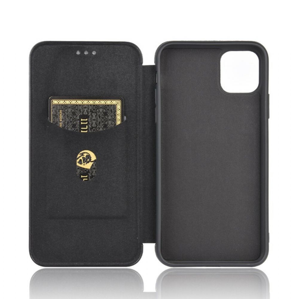 Schutzhülle Für iPhone 12 Mini Flip Case Kohlefaser