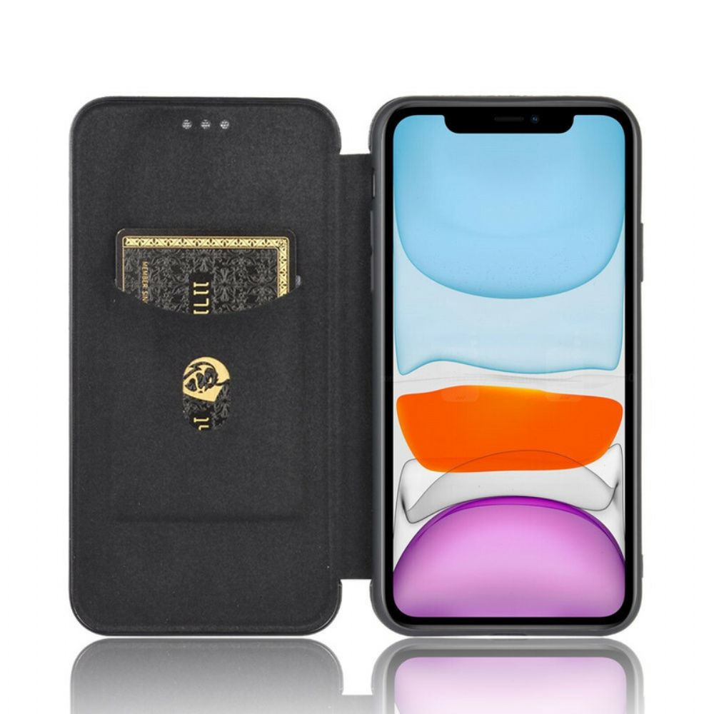 Schutzhülle Für iPhone 12 Mini Flip Case Kohlefaser