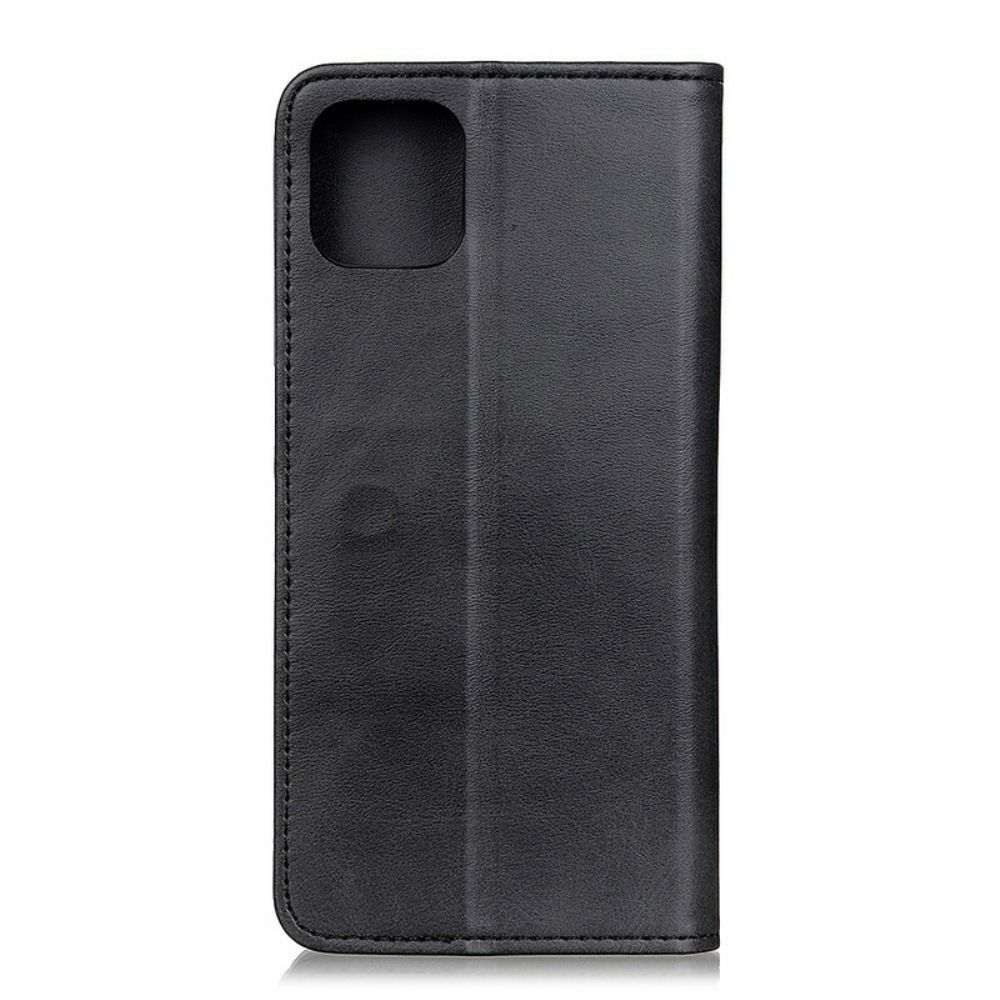 Schutzhülle Für iPhone 12 Mini Flip Case Mattes Spaltleder