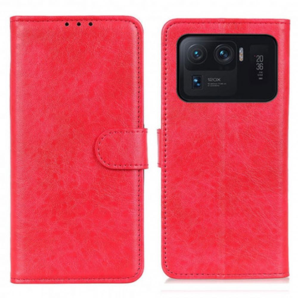 Flip Case Für Xiaomi Mi 11 Ultra Texturiertes Kunstleder