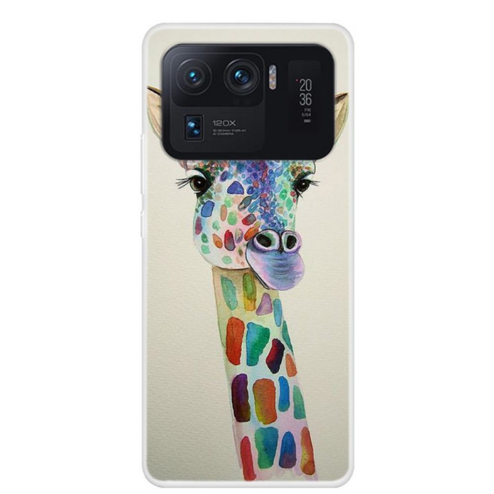 Hülle Für Xiaomi Mi 11 Ultra Bunte Giraffe