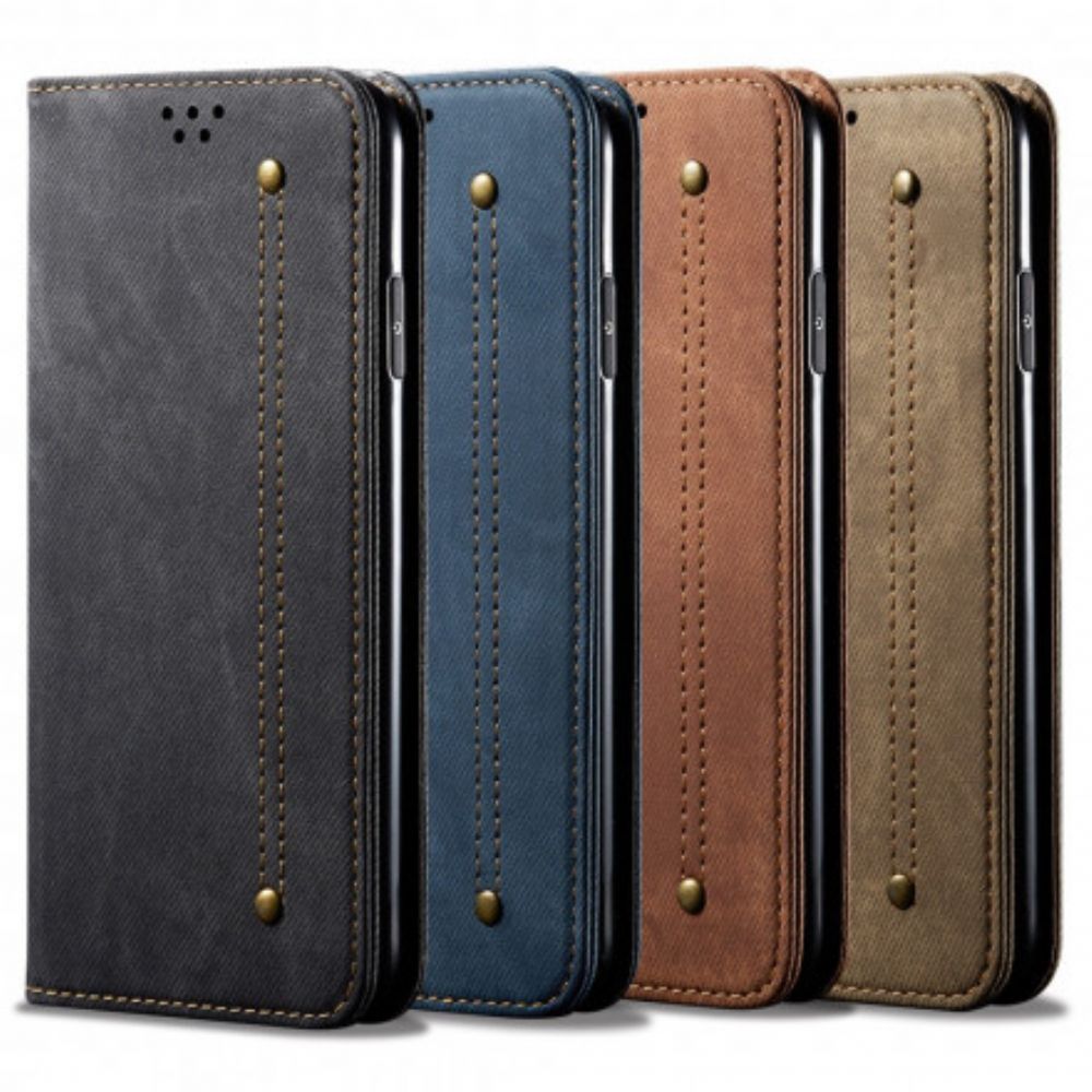 Schutzhülle Für Xiaomi Mi 11 Ultra Flip Case Jeans-textur Aus Lederimitat