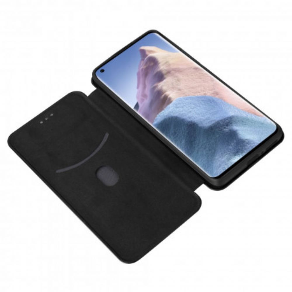 Schutzhülle Für Xiaomi Mi 11 Ultra Flip Case Kohlefaser Mit Stützring