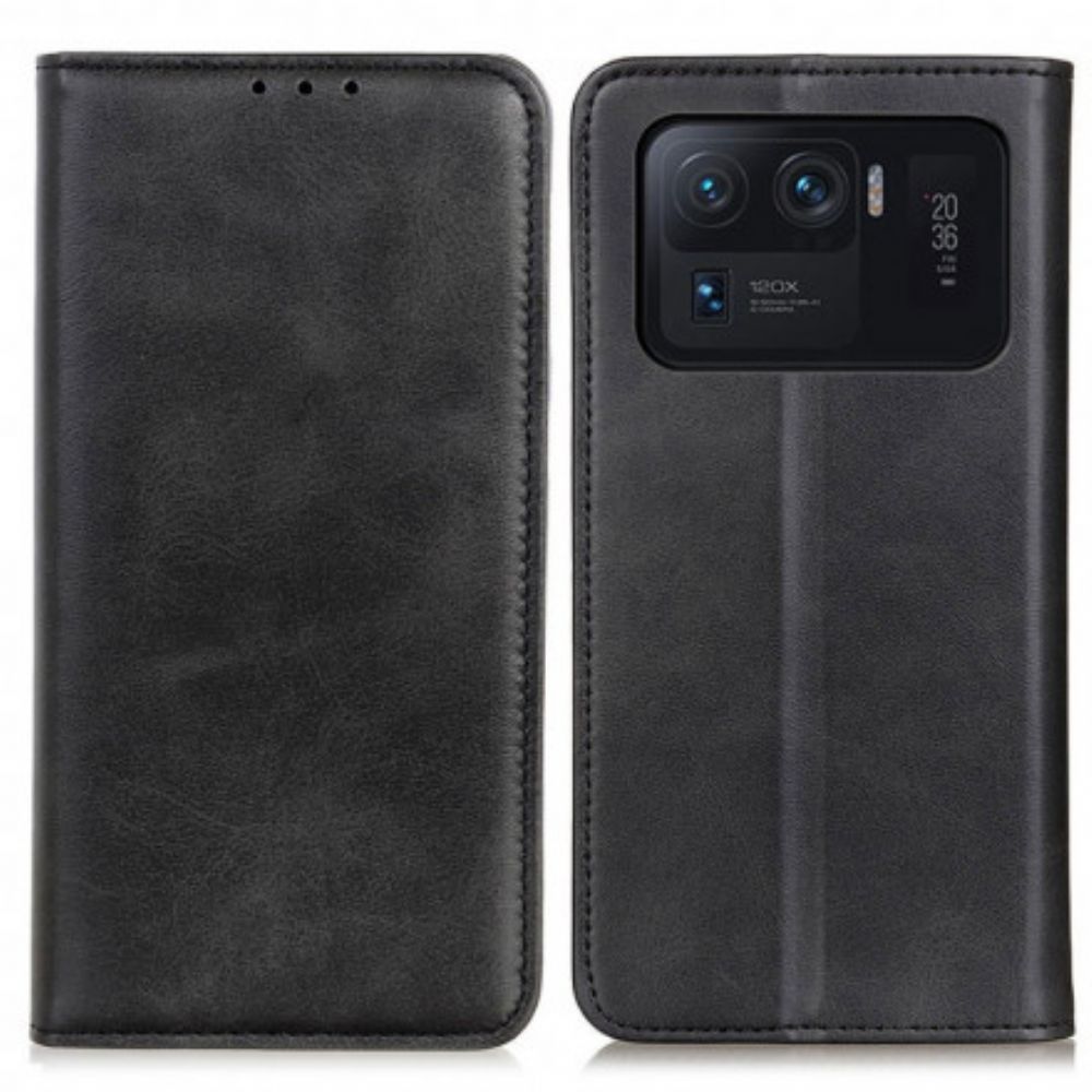 Schutzhülle Für Xiaomi Mi 11 Ultra Flip Case Mattes Spaltleder