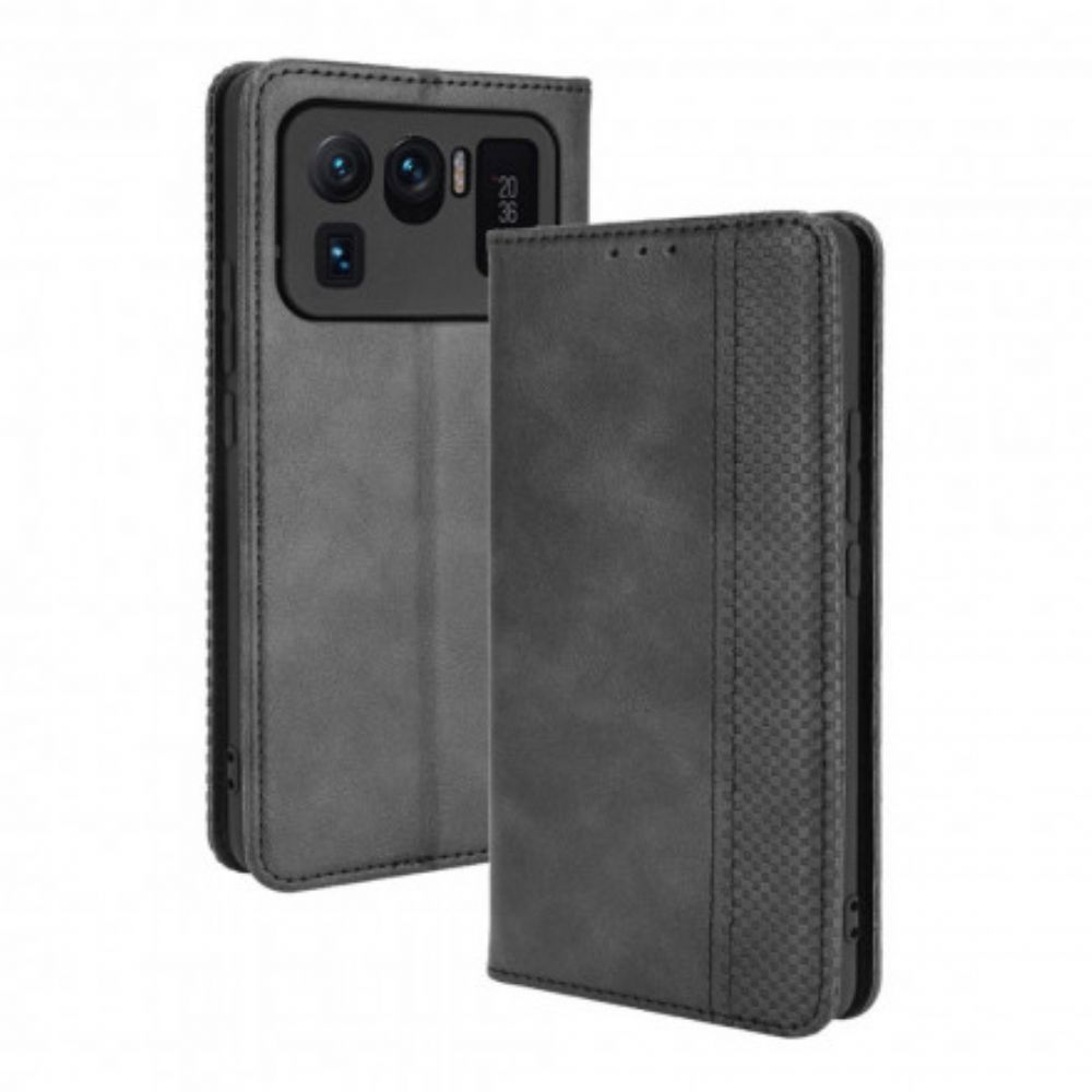 Schutzhülle Für Xiaomi Mi 11 Ultra Flip Case Stilisierter Vintage-ledereffekt