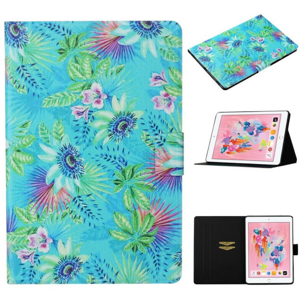 Flip Case Für iPad 10.2" (2024) (2024) / Air 10.5" / Pro 10.5" Blumen Und Blätter