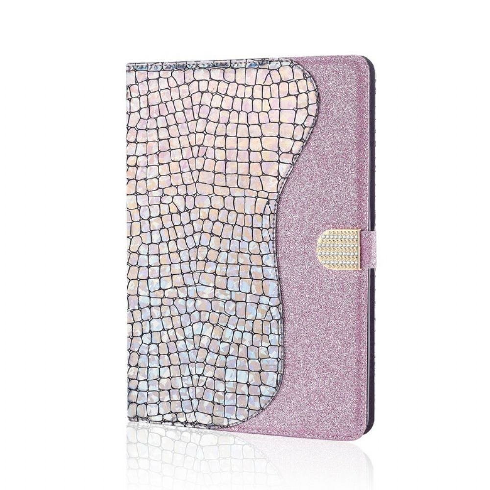 Flip Case Für iPad 10.2" (2024) (2024) / Air 10.5" / Pro 10.5" Kroko-glitter