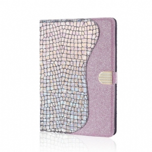 Flip Case Für iPad 10.2" (2024) (2024) / Air 10.5" / Pro 10.5" Kroko-glitter