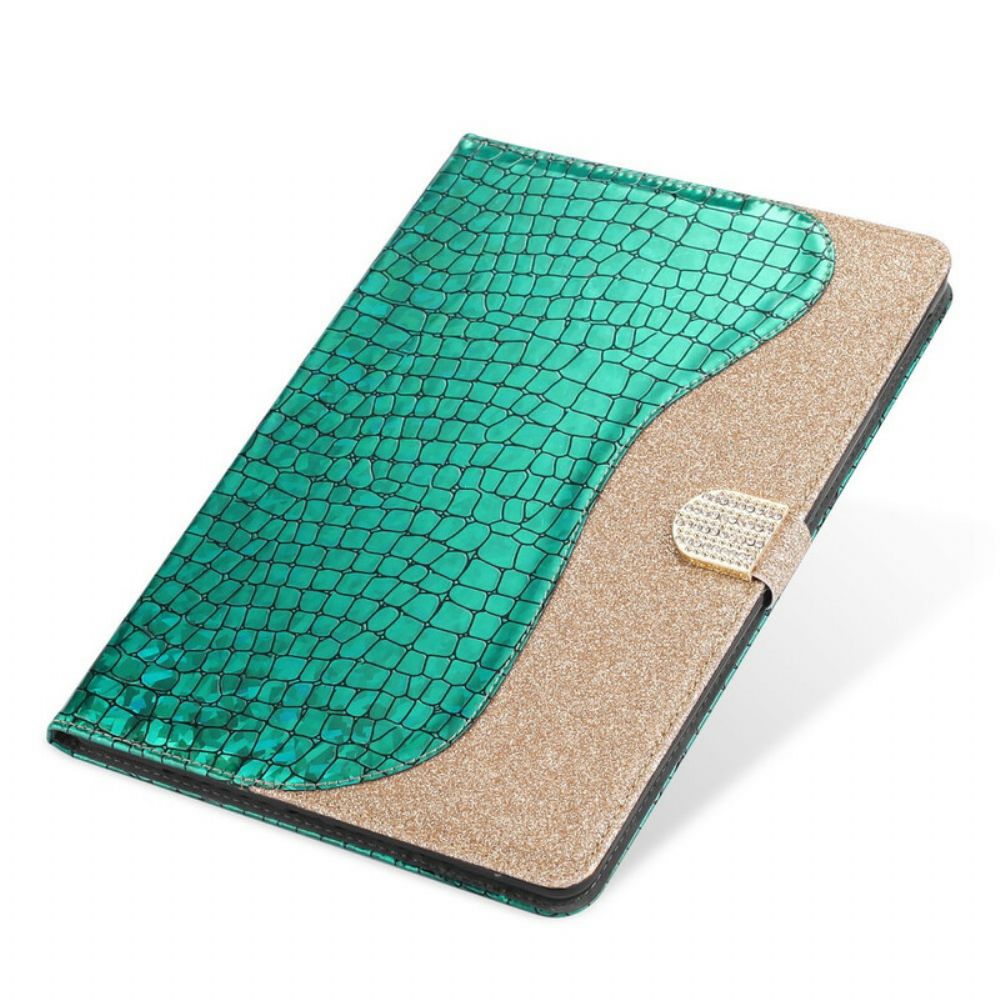 Flip Case Für iPad 10.2" (2024) (2024) / Air 10.5" / Pro 10.5" Kroko-glitter