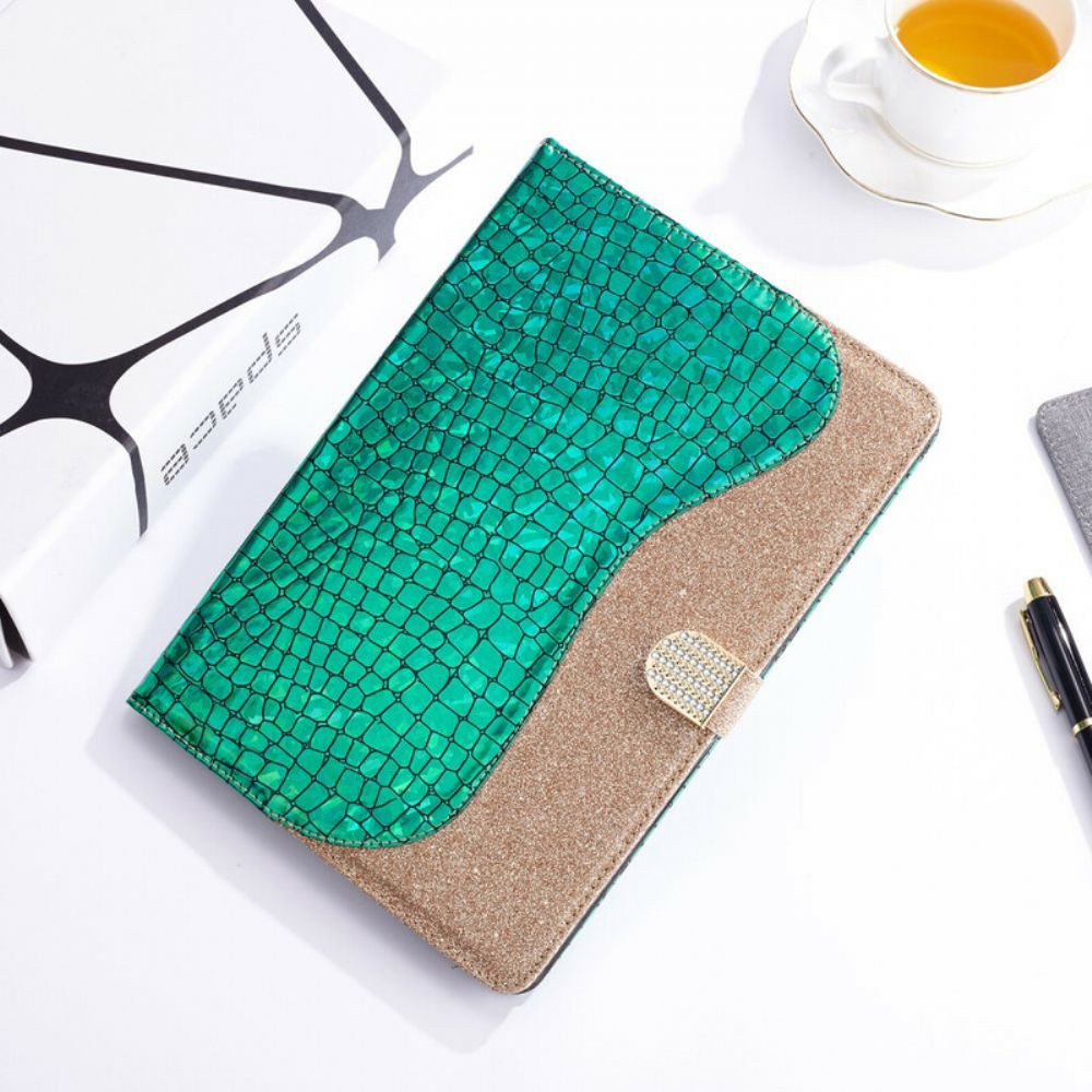 Flip Case Für iPad 10.2" (2024) (2024) / Air 10.5" / Pro 10.5" Kroko-glitter