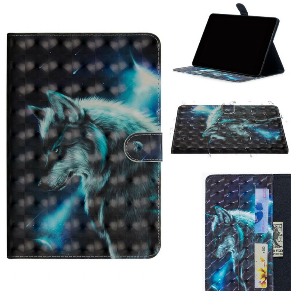 Flip Case Für iPad 10.2" (2024) (2024) / Air 10.5" / Pro 10.5" Lichtpunkt Wolf