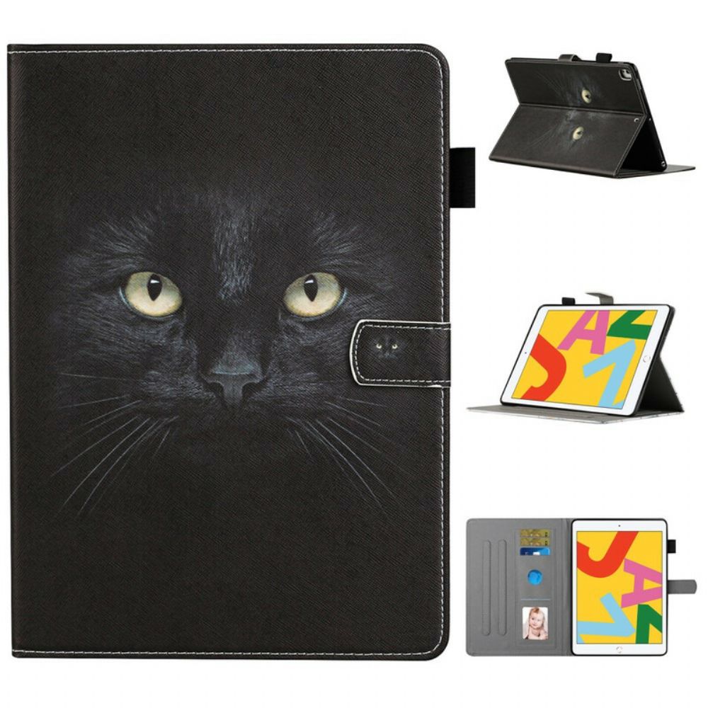 Flip Case Für iPad 10.2" (2024) (2024) / Air 10.5" / Pro 10.5" Schwarze Katze