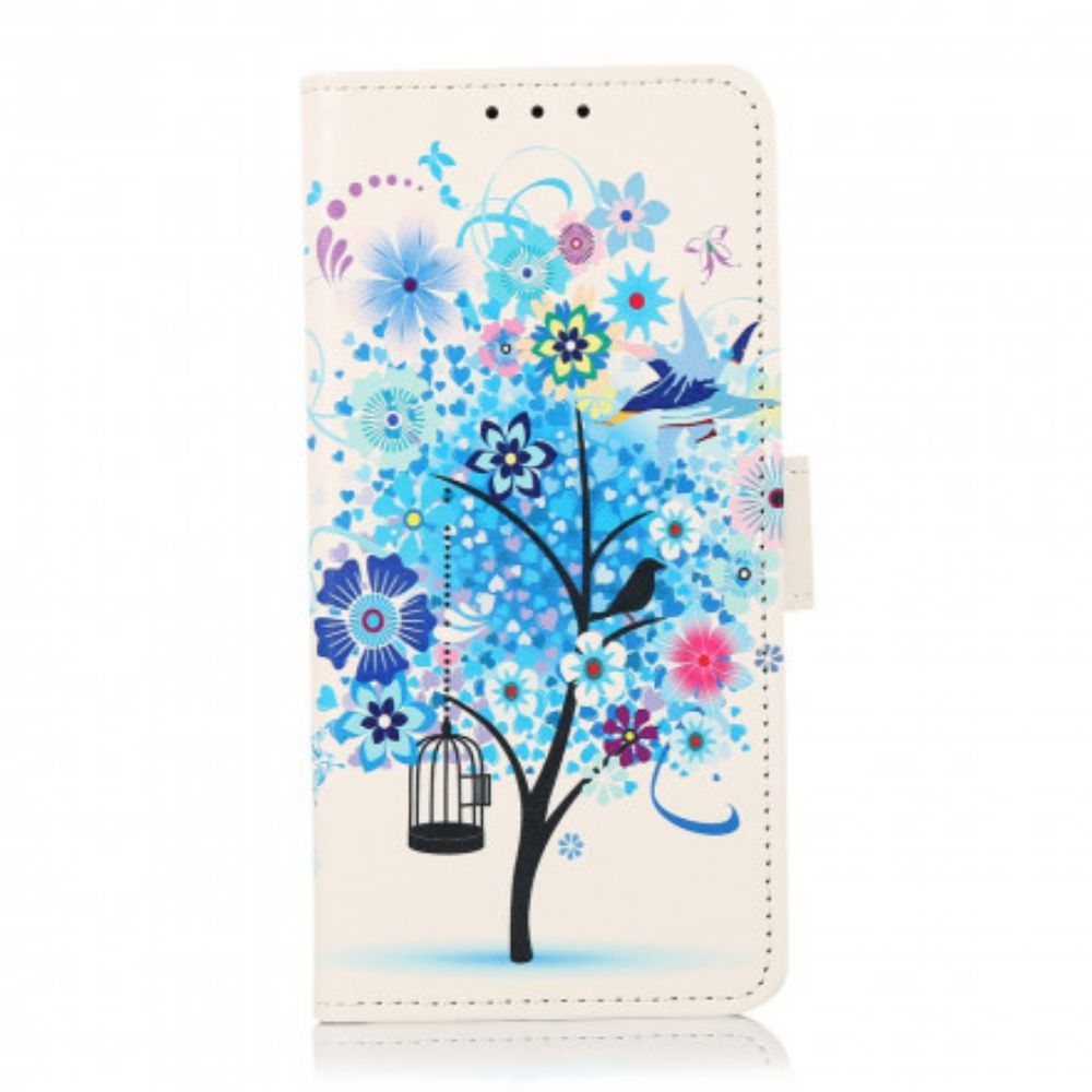 Flip Case Für Samsung Galaxy A22 5G Blühender Baum