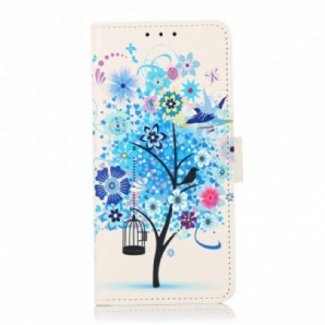 Flip Case Für Samsung Galaxy A22 5G Blühender Baum