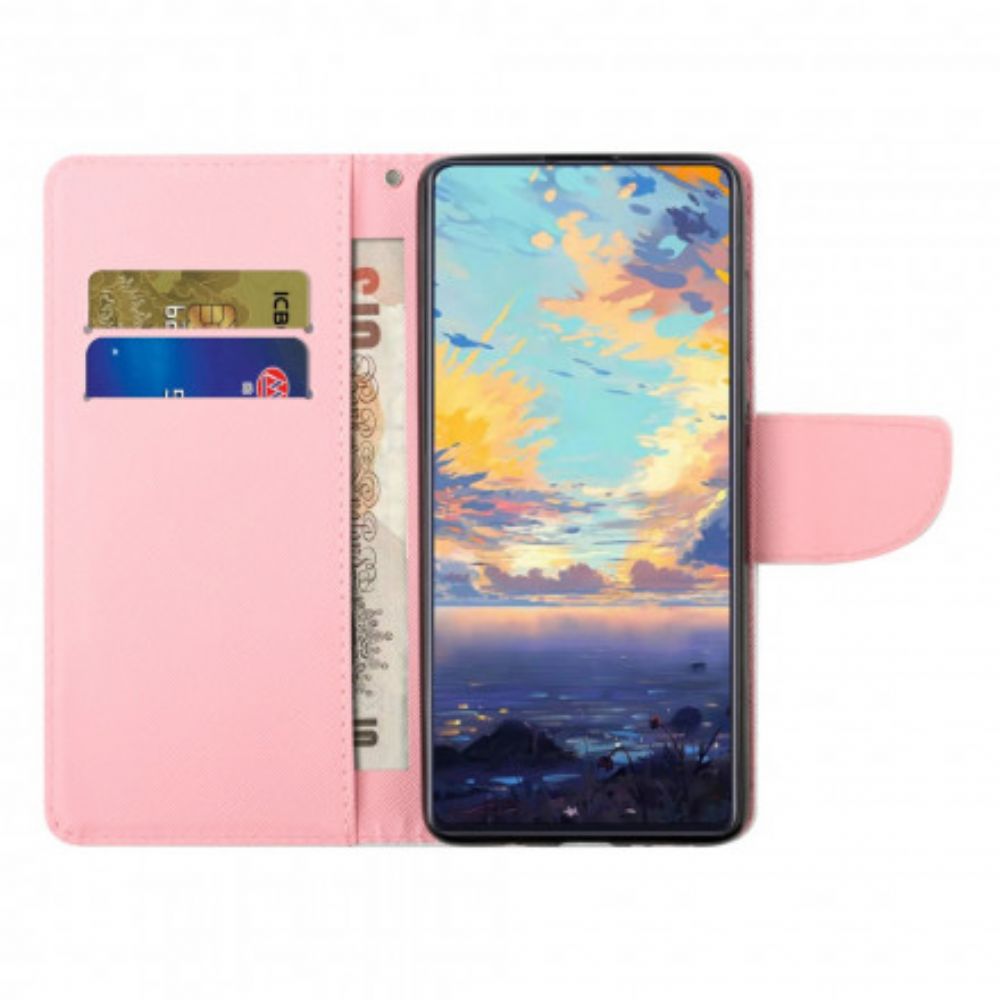 Flip Case Für Samsung Galaxy A22 5G Blumenserie