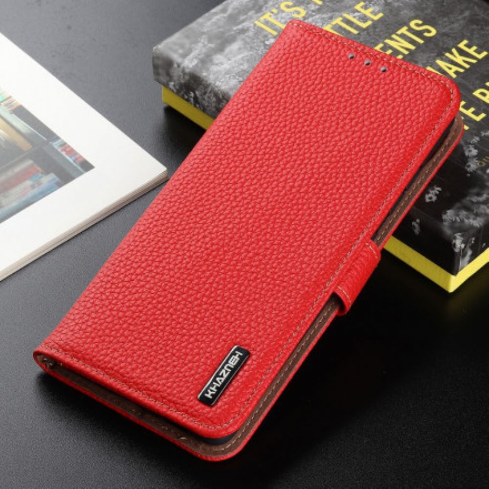 Flip Case Für Samsung Galaxy A22 5G Litschi Khazneh-leder