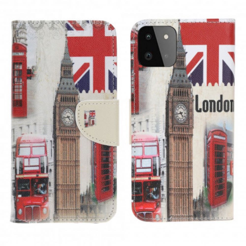 Flip Case Für Samsung Galaxy A22 5G Londoner Leben