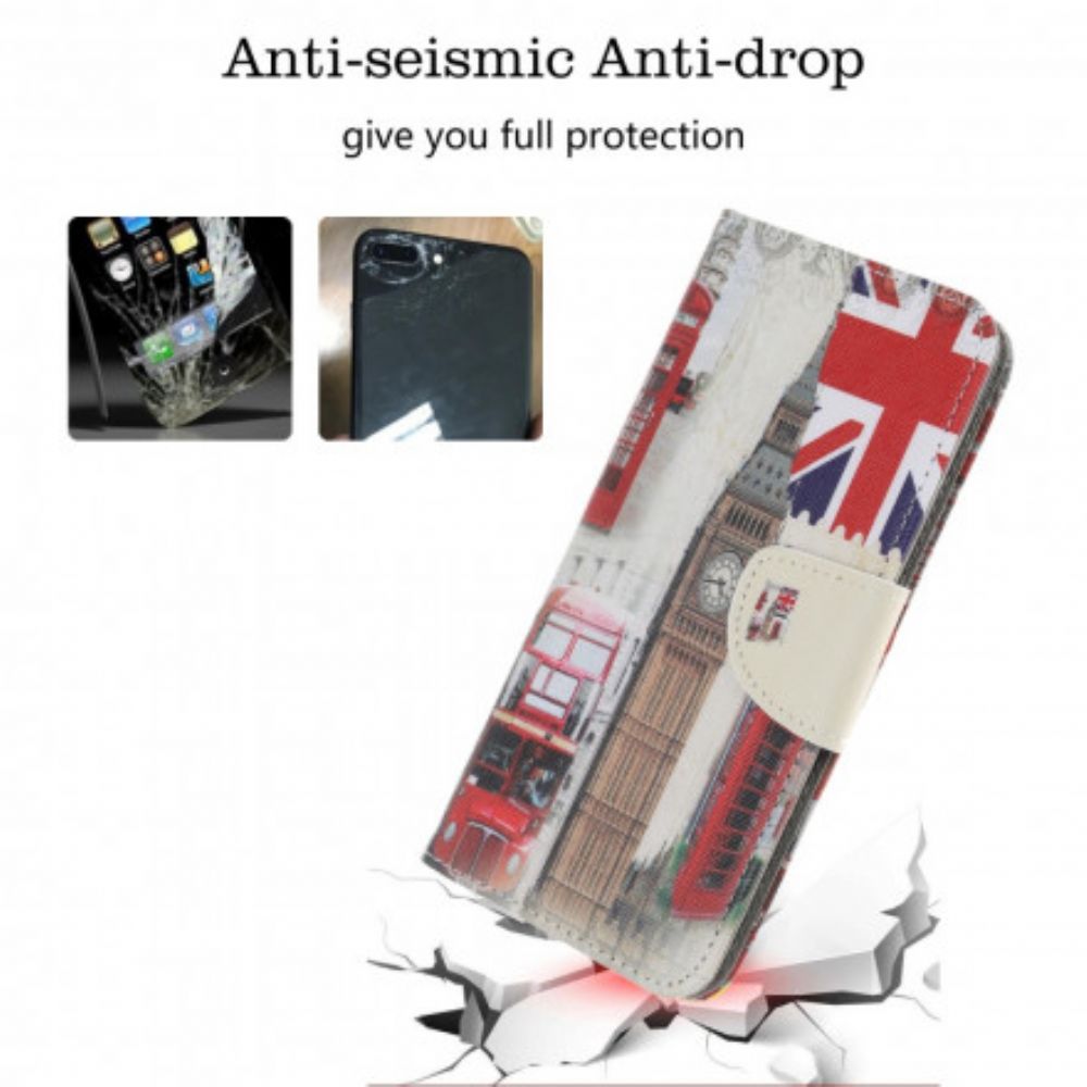 Flip Case Für Samsung Galaxy A22 5G Londoner Leben