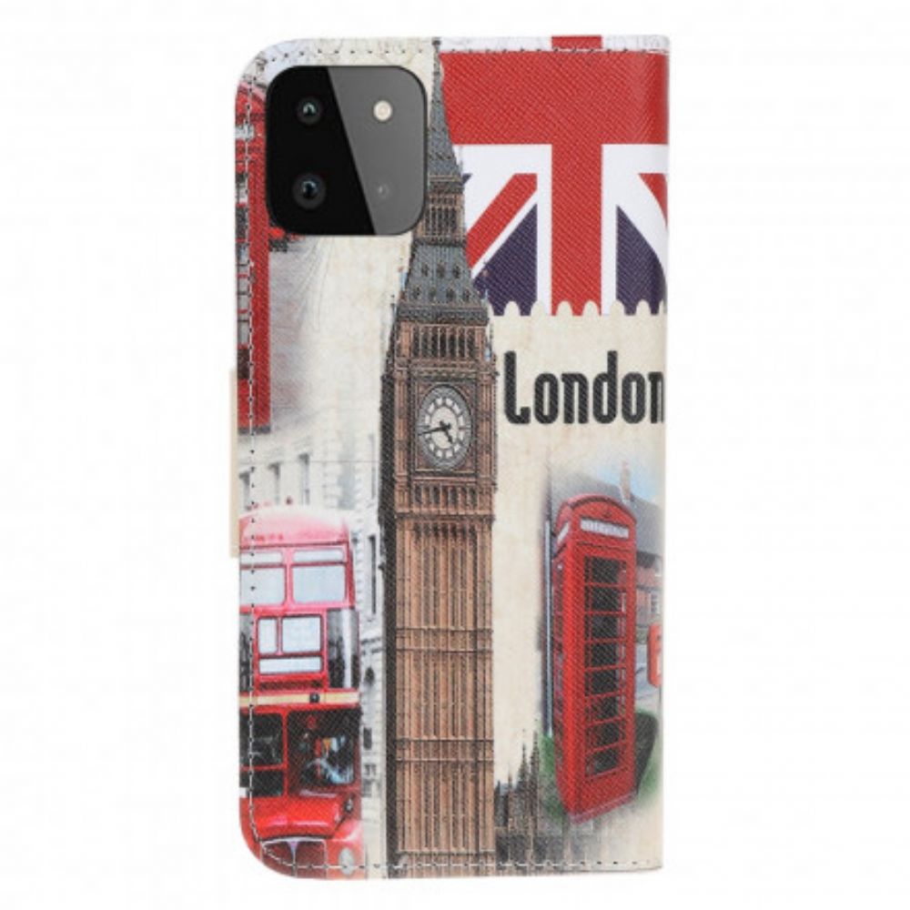 Flip Case Für Samsung Galaxy A22 5G Londoner Leben