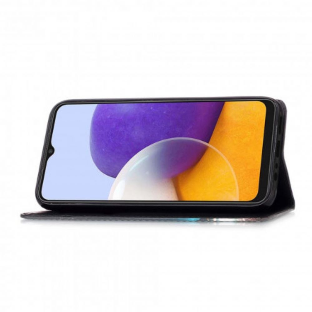 Flip Case Für Samsung Galaxy A22 5G Nachtiger