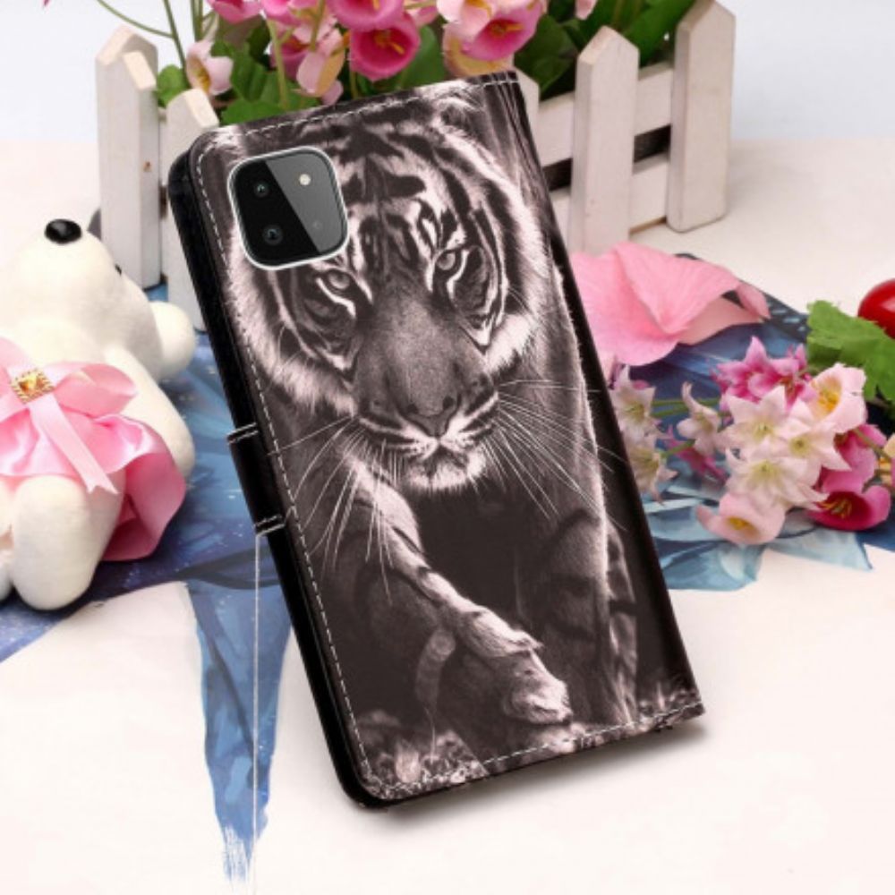 Flip Case Für Samsung Galaxy A22 5G Nachtiger