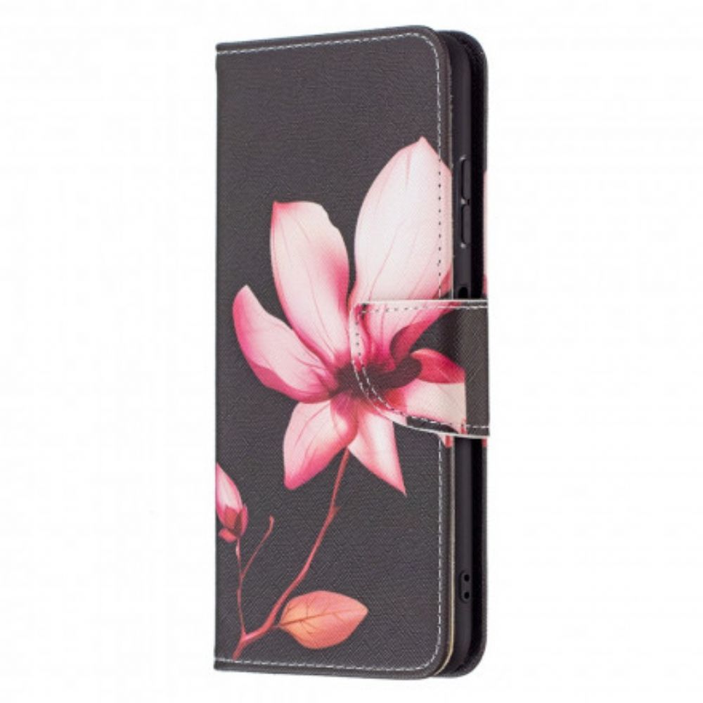 Flip Case Für Samsung Galaxy A22 5G Rosa Blume