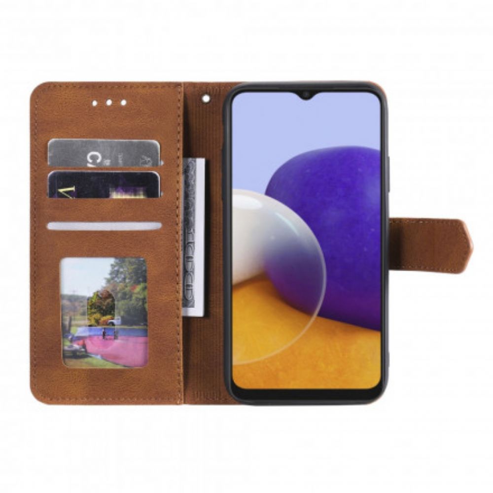 Flip Case Für Samsung Galaxy A22 5G Skin-touch-nähte