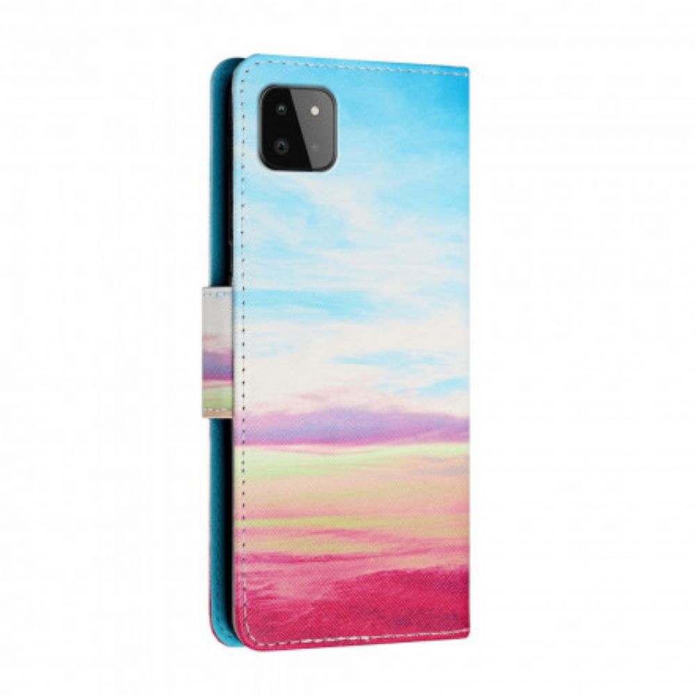 Flip Case Für Samsung Galaxy A22 5G Sonnenuntergang