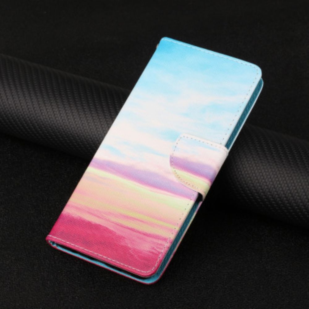 Flip Case Für Samsung Galaxy A22 5G Sonnenuntergang