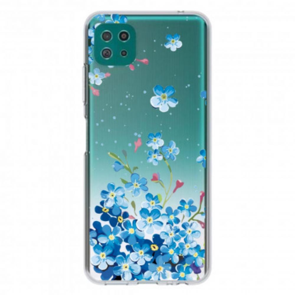 Handyhülle Für Samsung Galaxy A22 5G Blaue Blumen