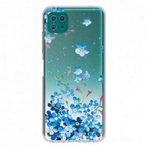 Handyhülle Für Samsung Galaxy A22 5G Blaue Blumen