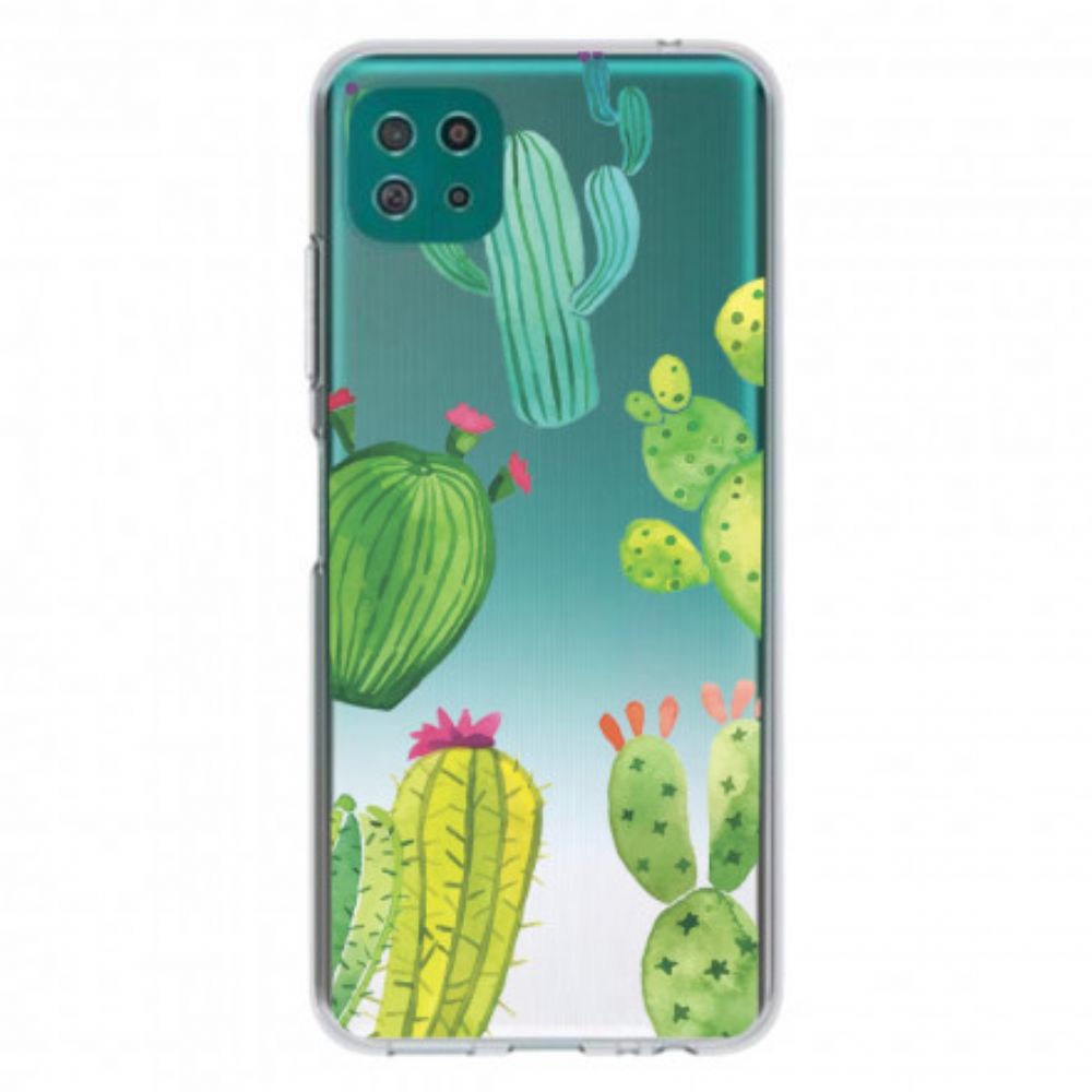 Handyhülle Für Samsung Galaxy A22 5G Kaktus-aquarell