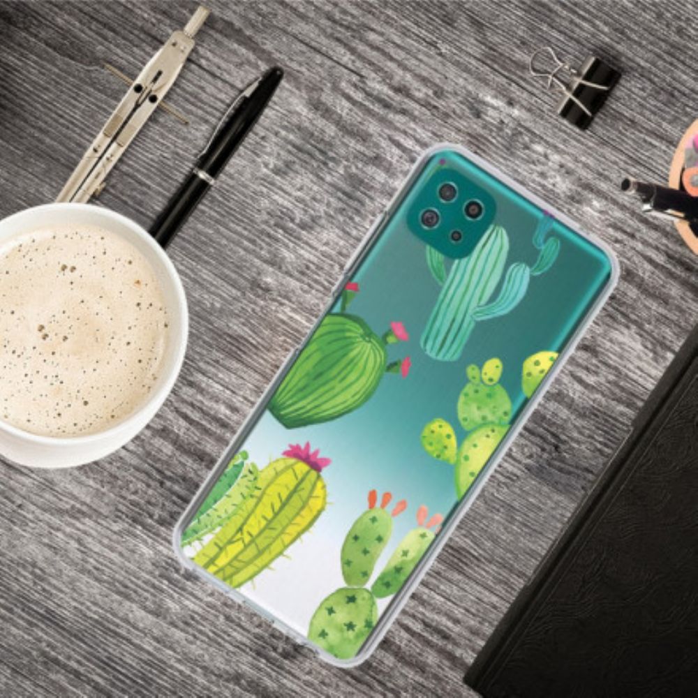 Handyhülle Für Samsung Galaxy A22 5G Kaktus-aquarell