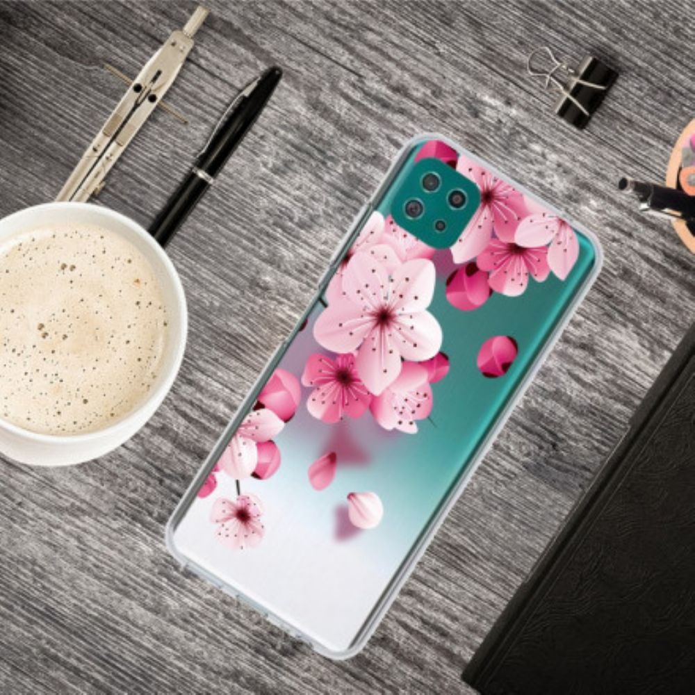 Handyhülle Für Samsung Galaxy A22 5G Kleine Rosa Blumen