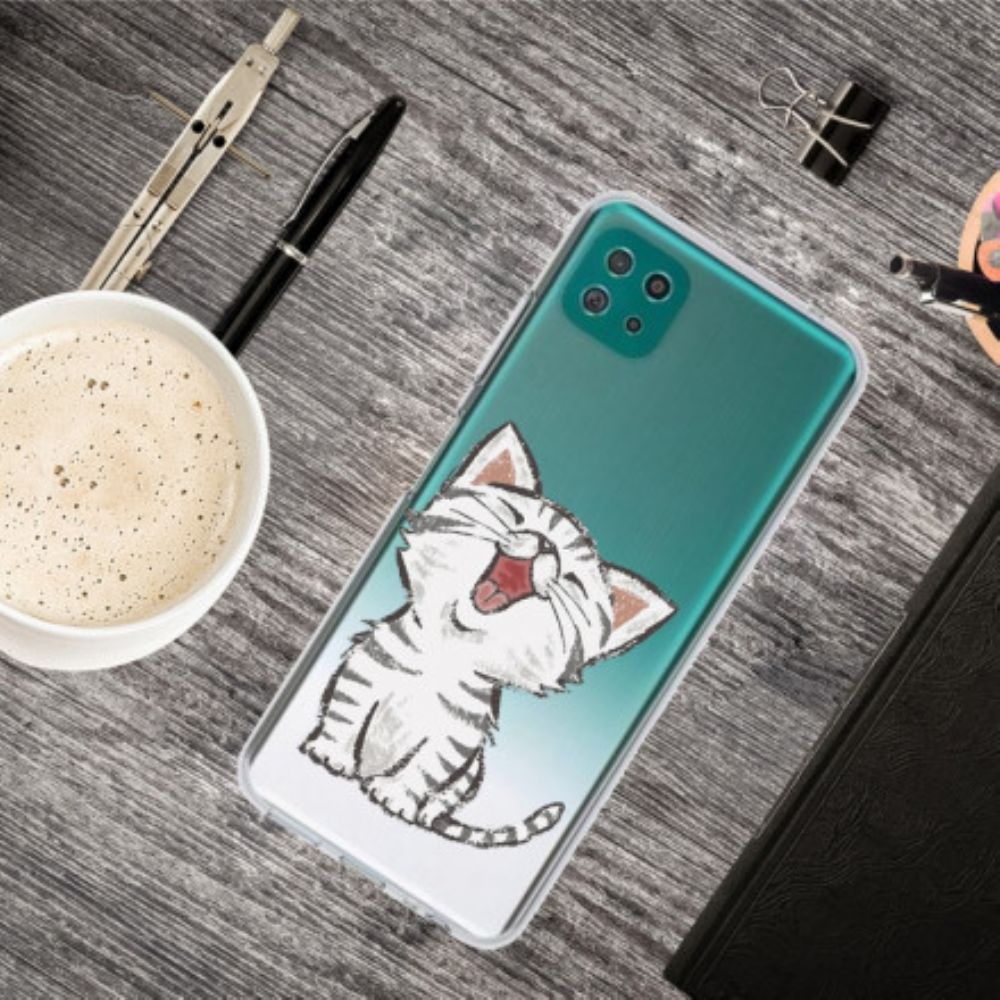 Handyhülle Für Samsung Galaxy A22 5G Süße Katze