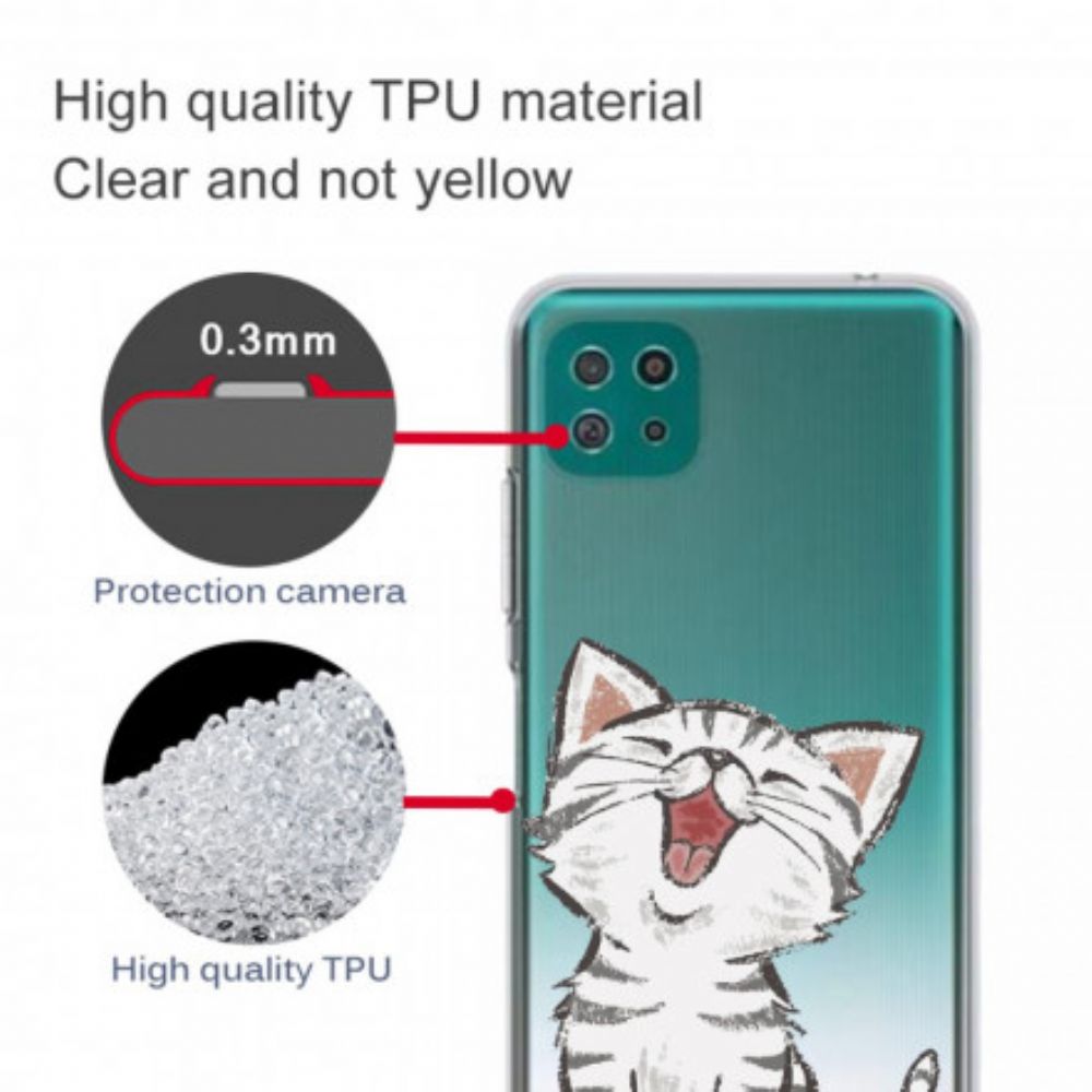 Handyhülle Für Samsung Galaxy A22 5G Süße Katze