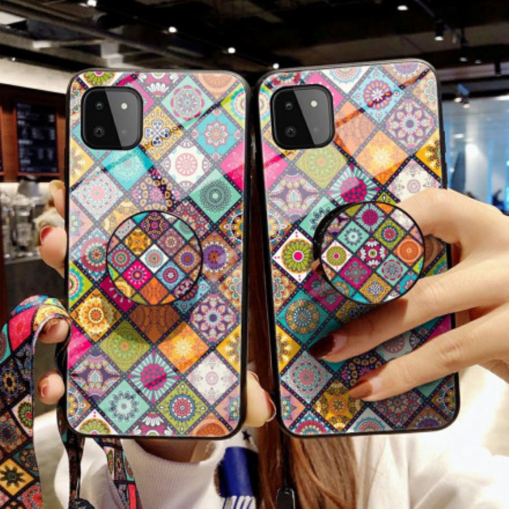 Hülle Für Samsung Galaxy A22 5G Magnetischer Patchwork-halter