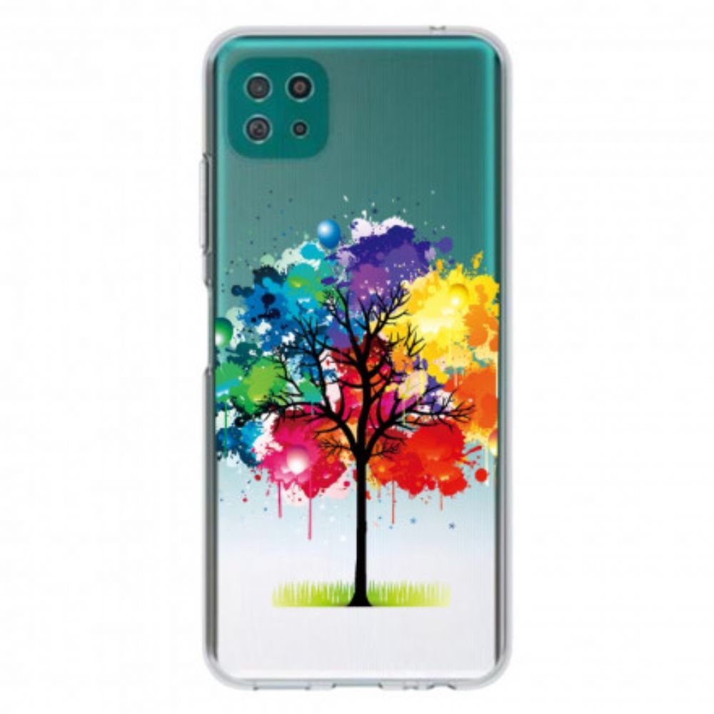 Hülle Für Samsung Galaxy A22 5G Transparenter Aquarellbaum