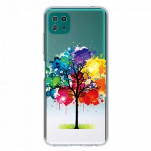 Hülle Für Samsung Galaxy A22 5G Transparenter Aquarellbaum