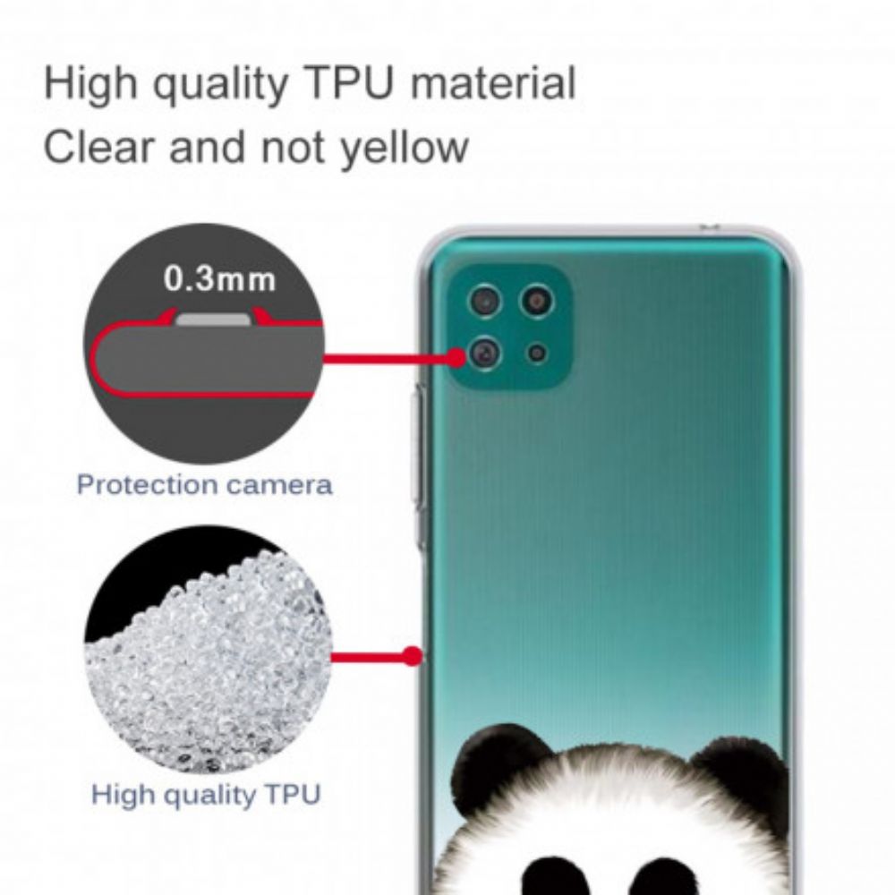 Hülle Für Samsung Galaxy A22 5G Transparenter Panda