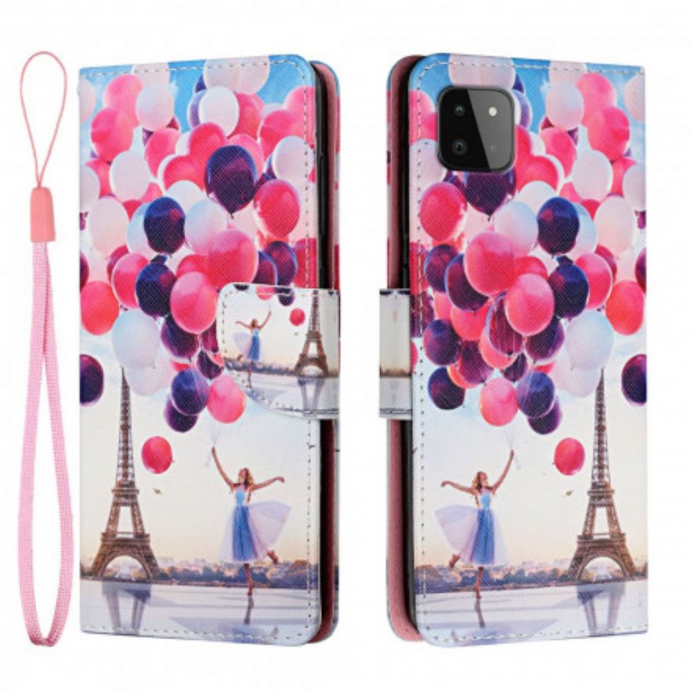 Lederhüllen Für Samsung Galaxy A22 5G Paris-ballons