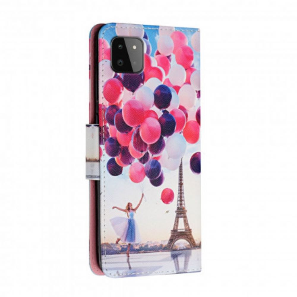 Lederhüllen Für Samsung Galaxy A22 5G Paris-ballons