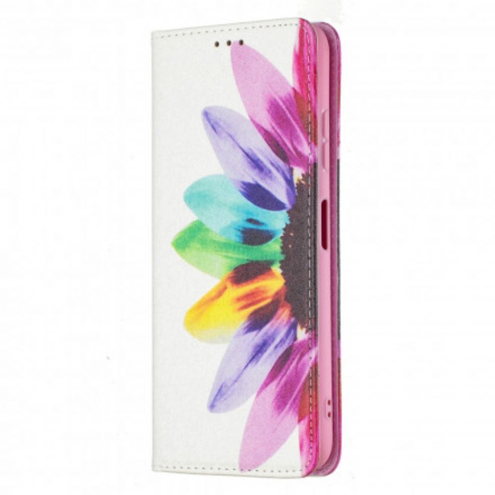 Schutzhülle Für Samsung Galaxy A22 5G Flip Case Aquarell Blume